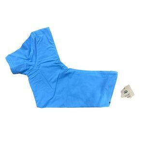 Free People x Toast Swim Women Signature One Shoulder Crop-Top Sky SMALL